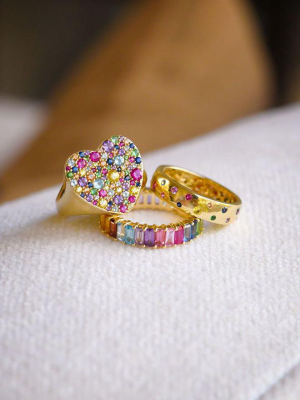 Multi Colored Polka Dot Ring