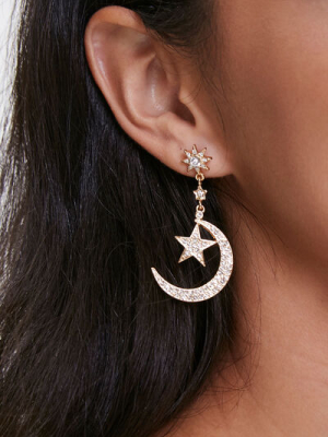 Moon & Stars Drop Earrings