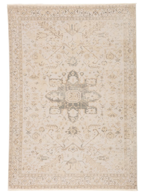 Jaipur Living Lucien Medallion Cream/ Light Gray Runner Rug (2'6"x12')