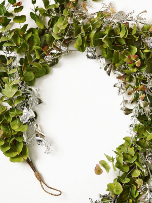 Faux Eucalyptus Garland - Green/silver