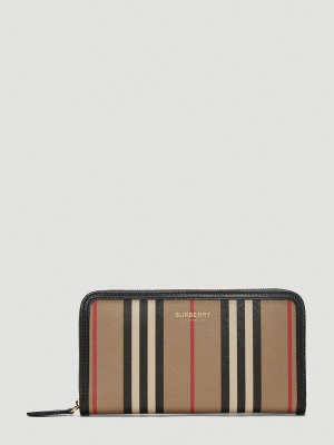 Burberry Icon Stripe Zip-around Wallet