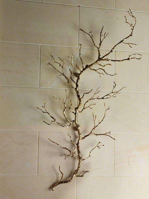 Twig Wall Art -brass