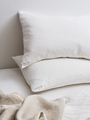 Linen Pillowcases: White