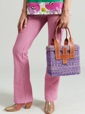 Rachel Comey - Mini Straw Picnic Tote: Purple