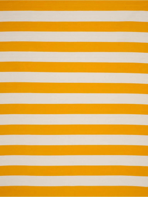 Montauk Stripe Yellow/ivory Area Rug