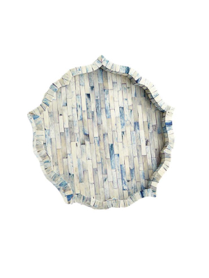 Large Mirage Tray In Blue
