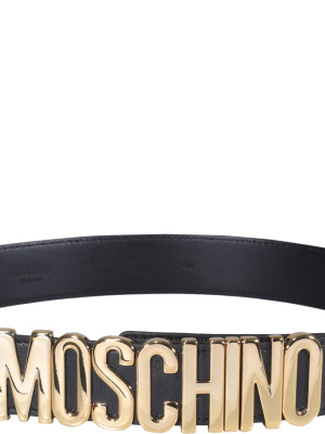 Moschino Logo Plaque Belt