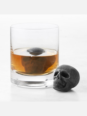 Williams Sonoma Ice Skull Whiskey Stones, Set Of 2