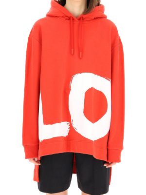 Burberry Love Print Oversized Hoodie