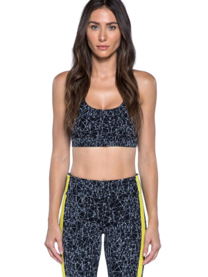 Fame Criss-cross Sports Bra - Molecular Black