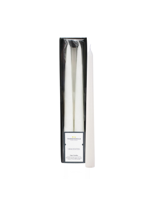 10" 2pk Unscented Dripless Taper Candles White - Threshold™