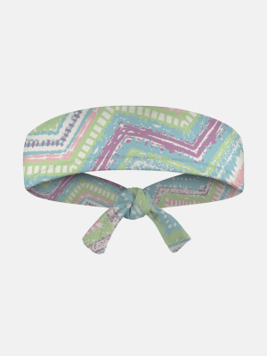 Hand Drawn Girls Pattern Kids Tie Headband