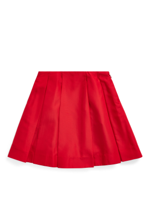 Pleated A-line Skirt