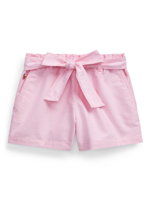 Belted Cotton Oxford Short