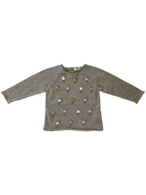 Tun Tun Pom Pom Sweater - Khaki