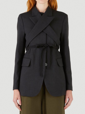 Mm6 Maison Margiela Wrap Around Lapel Blazer