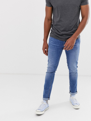 Jack & Jones Intelligence Glenn Slim Tapered Fit Jeans In Light Blue