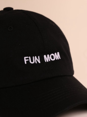 Fun Mom Dad Cap Black/white