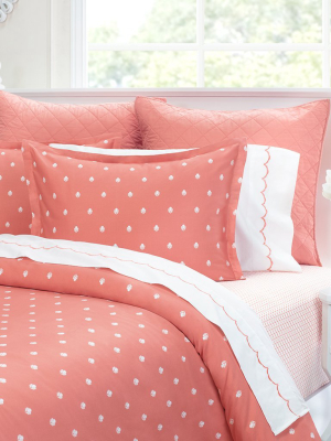 Coral Flora Duvet Cover