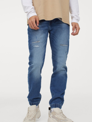 Skinny Fit Denim Joggers