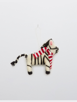 Sass & Belle Felt Ornament - Zebra