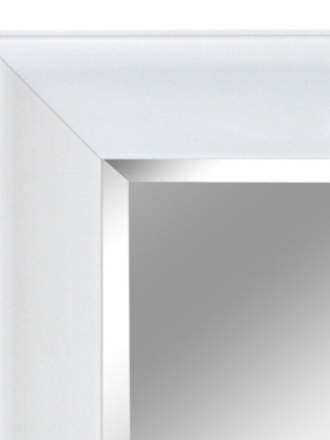 28" X 34" Artic Matte White Mirror - Head West