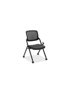 Hon Assemble Mesh Back Nesting Stacking Chair Armless Black Fabric Mesh Frame Vl304blk