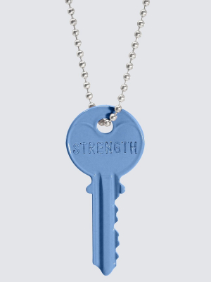 Pastel Blue Classic Ball Chain Key Necklace