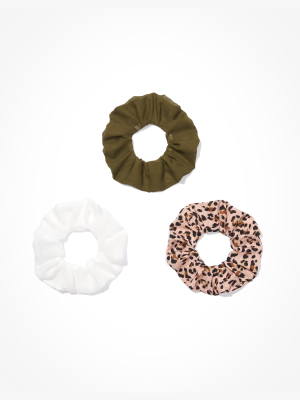 Aeo Leopard Scrunchies 3-pack