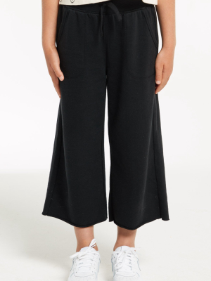 Z Supply Girls Quincy Crop Black Pant