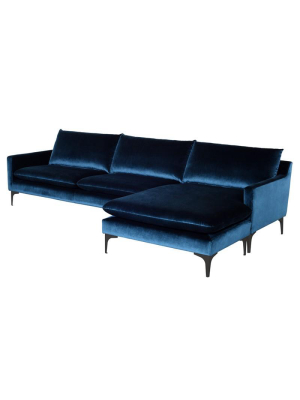 Nuevo Anders Sectional Sofa - Midnight Blue