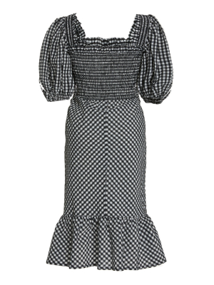 Seersucker Check Dress