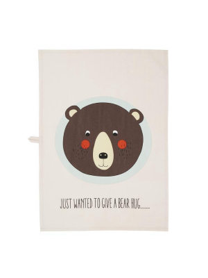 Tea Towel Bear - Powder