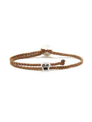 Adjustable Brian Signature Bracelet In Toffee