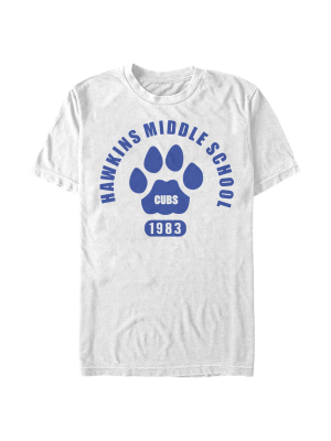 Men's Stranger Things Hawkins Middle School Cubs 1983 T-shirt