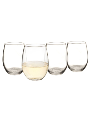 21oz 4pk Glass Stemless Wine Glasses - Cathy's Concepts