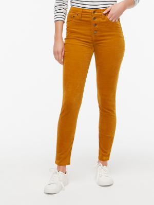 9" High-rise Skinny Corduroy Pant With Button Fly