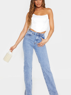 Tall Mid Wash Split Hem Jeans