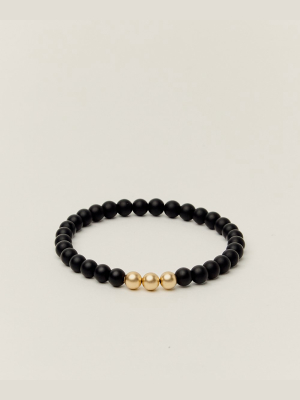 Spiritus Stones Power Bracelet With Onyx & 14k Gold