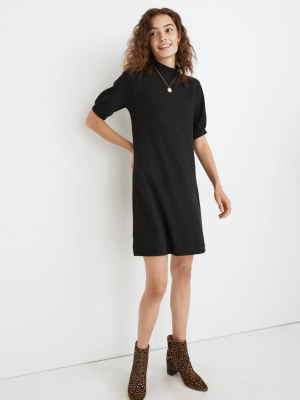 Textured Knit Mockneck Mini Dress