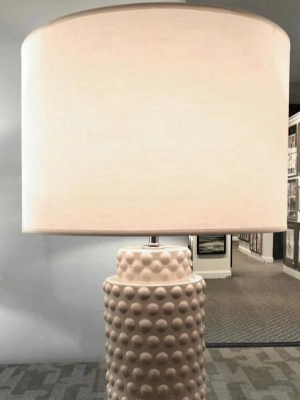 Dolly Smoky Taupe Table Lamp White Shade