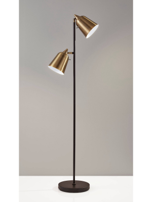 57.5" Malcolm Floor Lamp Black - Adesso