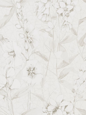 Emelie Wallpaper In Ivory From The Mandora Collection By Designers Guild