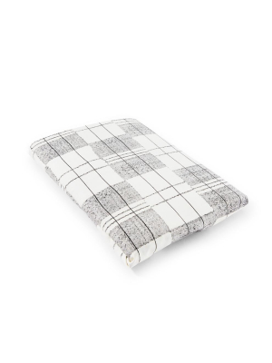 Charcoal Plaid Mossi Fitted Crib Sheet - Bedding