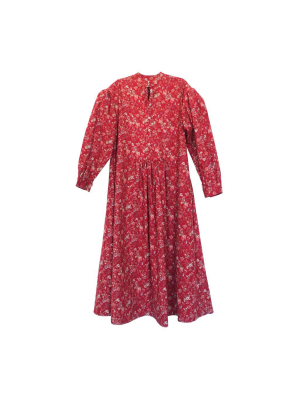 Lucie Puff Sleeve Dress In Red By Nico Nico
