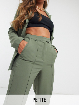 4th + Reckless Petite Tailored Suit Pants In Khaki