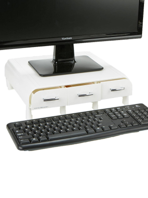 Pc Laptop Imac Monitor Stand White - Mind Reader