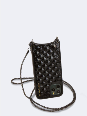 新作!! 人気 ☆Bandolier☆ Sheila Pyramid Embossed Crossbody Sheila Pyramid Crossbody Bandolier - Black Embossed/Pewter