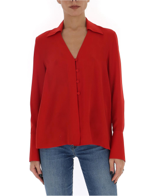 Fendi Buttoned V-neck Shirt