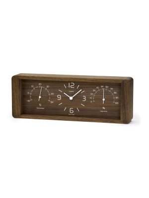 Yokan Table Clock In Brown